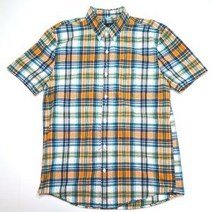 American Eagle Multicolor Plaid Short Sleeve Button Down Shirt Size Men's Medium
